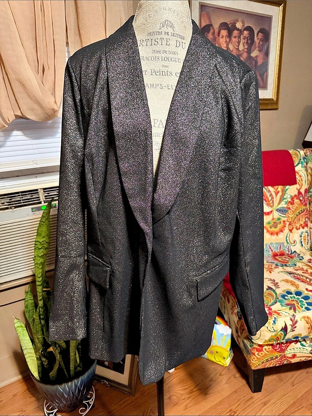 Lane Bryant The Bryant Blazer Black Sparkle Blazer Size 20